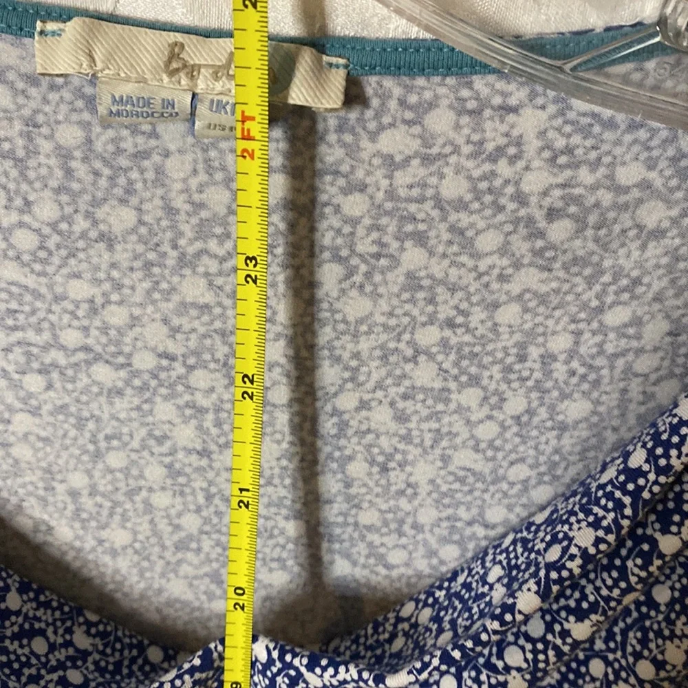 Boden Blue and white floral shirt 10 - Picture 6 of 7